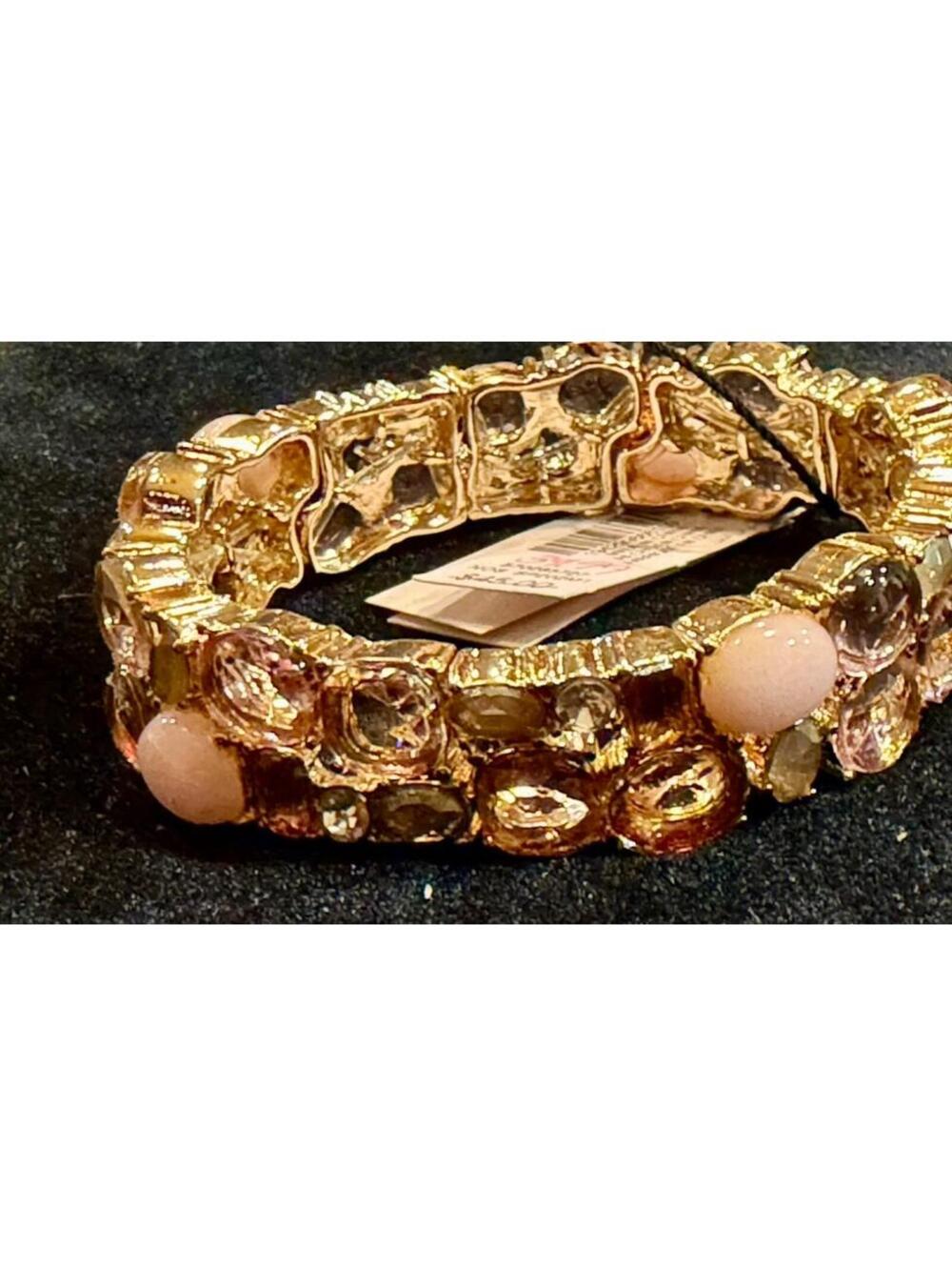 WHBM Semi-Precious Rose Quartz Bracelet & Earrings NWT